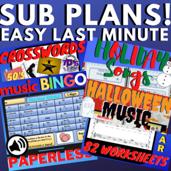 Preview of Music Sub Plans | Fun and Engaging! (Non-Music Subs Welcome!)