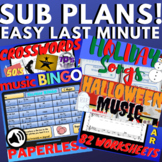 Music Sub Plans | Fun and Engaging! (Non-Music Subs Welcome!)