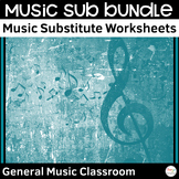 Music Sub Plans Worksheets Bundle
