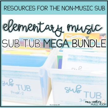 Preview of Music Sub Plans for the Non-Music Sub MEGA BUNDLE