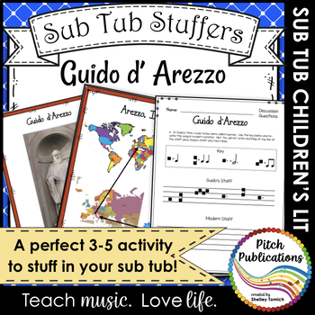 Preview of Music Sub Tub Stuffers: 3-5 Music Substitute Plan - Guido d'Arezzo