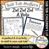 Music Sub Tub Stuffers: K-2 Substitute Plan - Zin! Zin! Zi