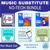 Music Substitute Survival Bundle - No Tech-Easy Prep - Mus