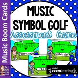 Music Symbol Golf BOOM CARDS Distance Learning