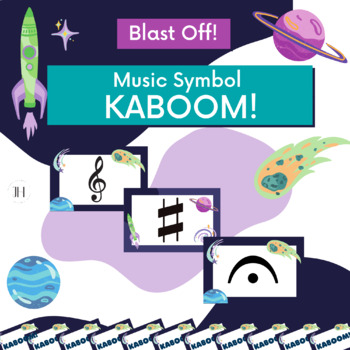 Preview of Music Symbol KABOOM for the Elementary Music Classroom (Space theme)