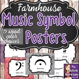 Music Symbol Posters - Farmhouse Theme
