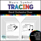 Music Symbol Tracing – Middle School and High School Band,