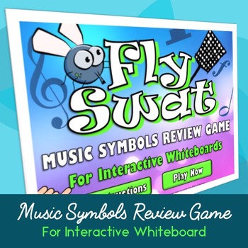 Preview of Music Symbols Fly Swat Review Game for Interactive Whiteboard & SmartBoard