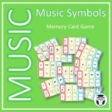 Music Symbols Memory Card Game - 64 Cards - Print & Go, No Prep