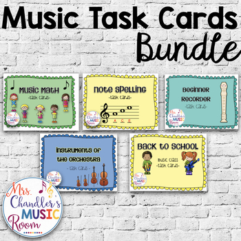 Preview of Music Task Cards Bundle