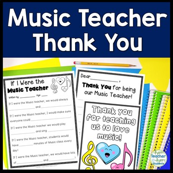 Preview of Music Teacher Appreciation Day | Thank You Card | Music Teacher Thank You