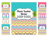 Stripe & Chevron Music Teacher Binder 2021-2022 (Editable)