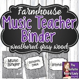 Music Teacher Binder Covers - Farmhouse Theme