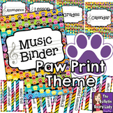 Music Teacher Binder - Paw Print Theme