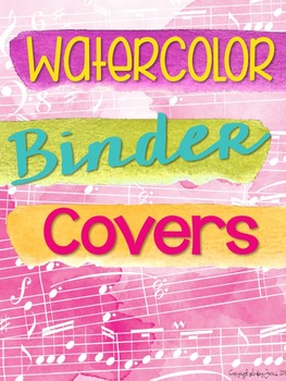Preview of Music Teacher Binder {Watercolor Themed}