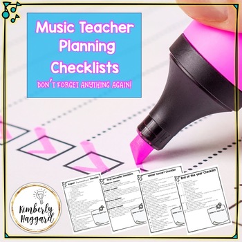 Preview of Music Teacher Checklists