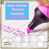 Music Teacher Checklists