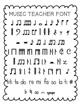 Preview of Music Teacher Font