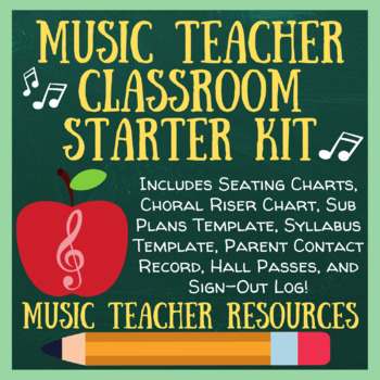 Preview of Music Teacher Classroom Starter Kit: Templates, Printables, and More!