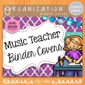 Preview of Music Teacher Planner Covers & Dividers - Purple