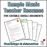 Music Teacher Resume