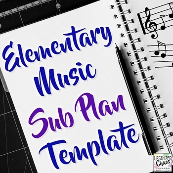 Preview of Music Teacher Sub Plan Template