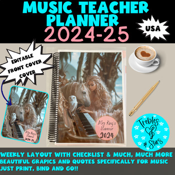 Preview of Music Teacher's Planner 24-25 with all Essential Components For Teaching