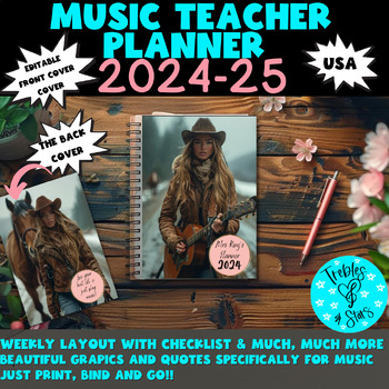 Preview of Music Teacher's Planner 24-25 with all Essential Components For Teaching