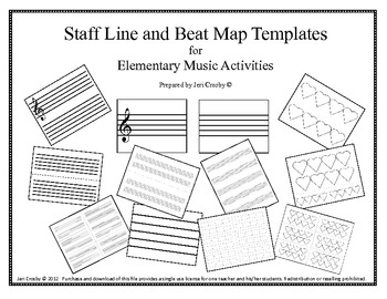Preview of Music Teacher's Toolbox - Staff and Beat Map Templates