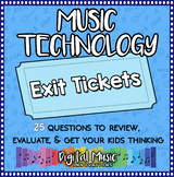 Music Technology Exit Tickets or Bell Ringers