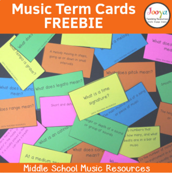 Preview of Music Term Cards FREEBIE