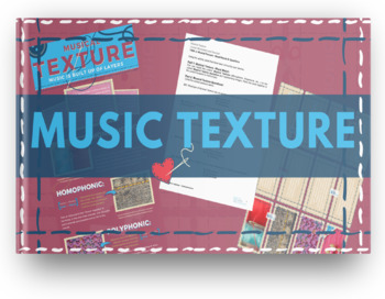 Preview of Music Texture - INFOGRAPHIC + Worksheets