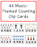 Music Themed Counting Clip Cards: Creative Curriculum Musi
