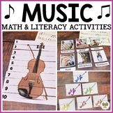 Preschool Music Themed Math and Literacy Activities