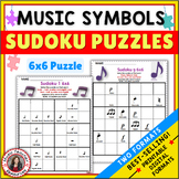 Music Theory Games - SUDOKU 6 x 6 Music Symbols Worksheets