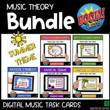 Preview of Music Theory BOOM Cards BUNDLE - Music Games for Google Classroom™ and more!