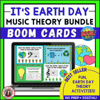 Preview of Music Theory BOOM Cards BUNDLE for EARTH DAY