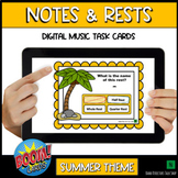 Music Theory BOOM Cards- Notes & Rests - Digital and Inter