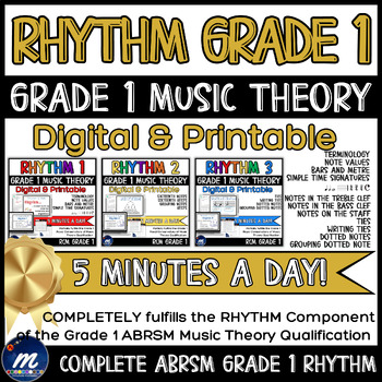 Preview of Music Theory COMPLETE Grade 1 ABRSM RHYTHM No Prep Bell Ringers Starters BTS