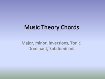 Preview of Music Theory Chords