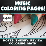 Music Theory Coloring Pages! (Great for Extra Sub Work!)