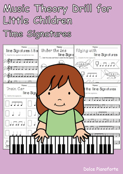 Preview of Music Theory Drill for Little Children - Time Signatures