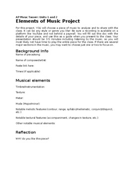 Preview of Music Theory: Elements of Music Project