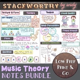 Elements of Music Worksheets - Music Theory Review Bundle 