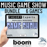 Music Theory Game Show BUNDLE Rhythm and Pitch Music Boom Cards