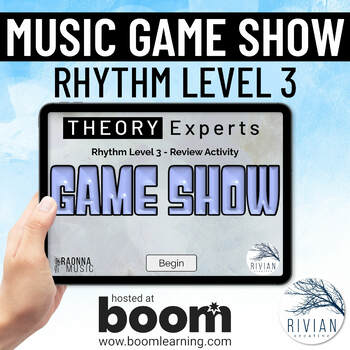 Preview of Music Theory Game Show Rhythm Level 3 for THEORY Experts Music Boom Cards