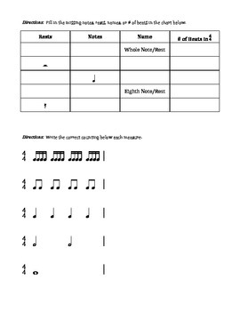 Music Theory Homework - Rhythm Basics by Stephanie Gust | TPT