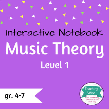 Preview of Music Theory Interactive Notebook Lvl 1: Notes, Clefs, Rhythm, Time Signatures