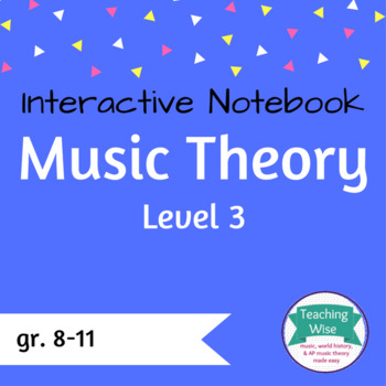Preview of Music Theory Interactive Notebook Lvl 3: Intervals, Transposition, & Scales