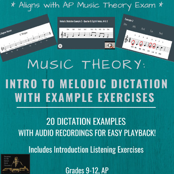 Preview of Music Theory-Intro to Melodic Dictation | 30 Examples with MP3 Playback